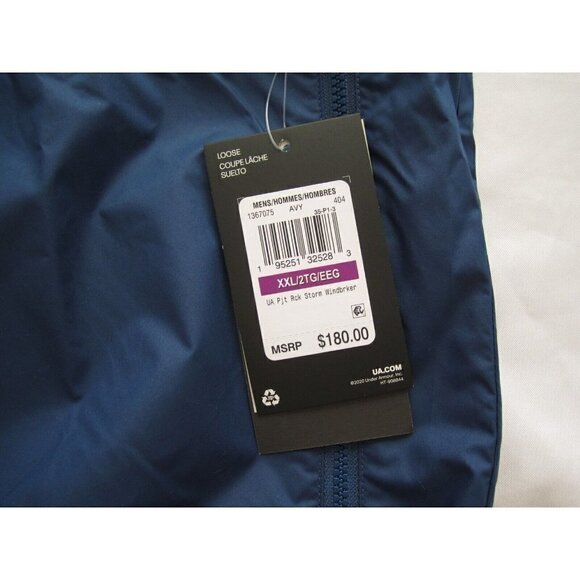 New Under Armour Project Rock Storm Full Zip Hoodie Windbreaker Jacket Sz XXL - Picture 9 of 9